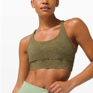 Lululemon Energy Long Line Bra - Ice Dye Green - Size 8